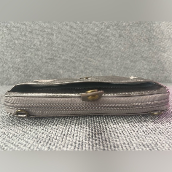 The Sak Metallic Silver Crossbody Wallet - Picture 14 of 16